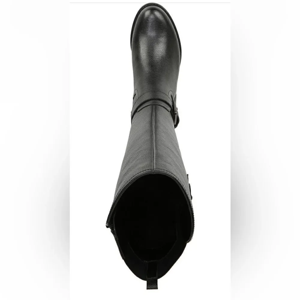 Naturalizer Women’s Jackie leather tall riding  wide calf black boot size 5, NIB